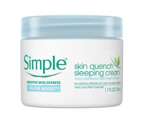 Simple - Water Boost Skin Quench Sleeping Cream - 50ml